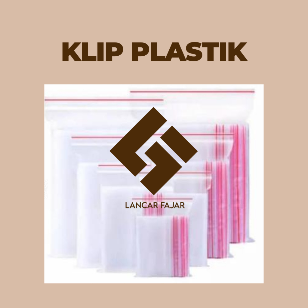 [LF] klip plastik | zip lock | zipper lock transparan merk MERAH PUTIH ukuran 30x20 35x25 40x30