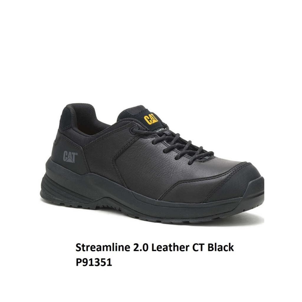 Sepatu Safety Pria Caterpillar Original Streamline 2.0 Leather CT Black