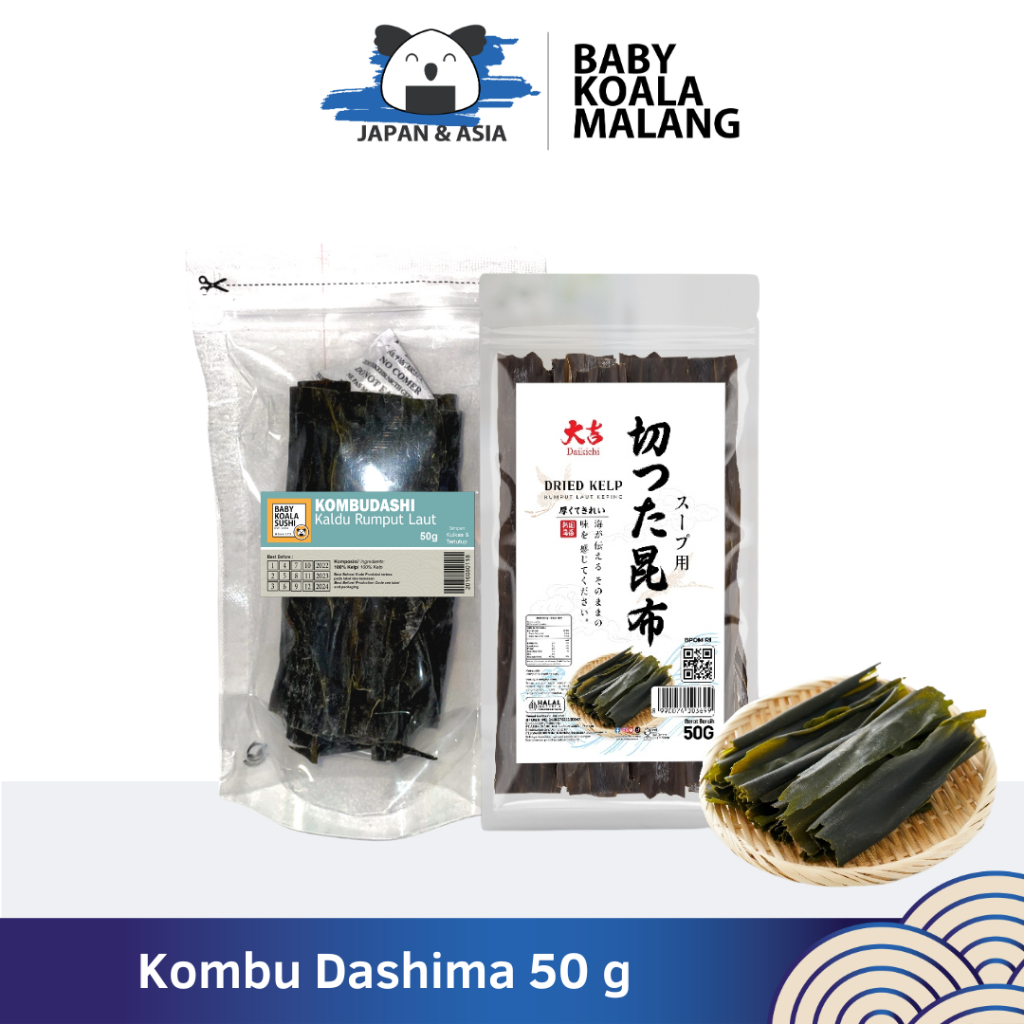 

KOMBU DASHI Konbu Dashima 50 g | Daikichi Kombu | Kaldu Rumput Laut Import Kelp Kuah Miso Ramen Udon -BKM