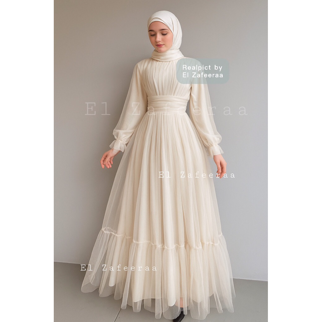 ALLORA GAUN PESTA, GAUN HIJAB, GAUN PESTA MUSLIMAH, GAUN SYARI, GAUN PENGANTIN