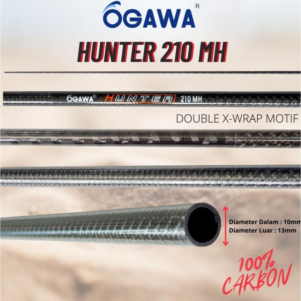 Blank joran pancing OGAWA HUNTER MH panjang 210 cm