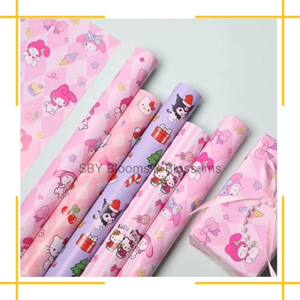 

KB87 Kertas kado Motif KUROMI Pembungkus Kemasan Parcel Sampul Ecer Lembaran
