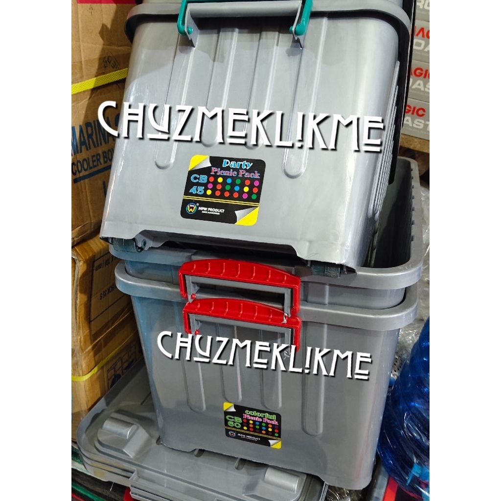 Container Box MPW Abu Silver CB 30,CB 45,CB 60,CB 90,CB 140,CB 180/Box plastik MPW kecil, sedang, be