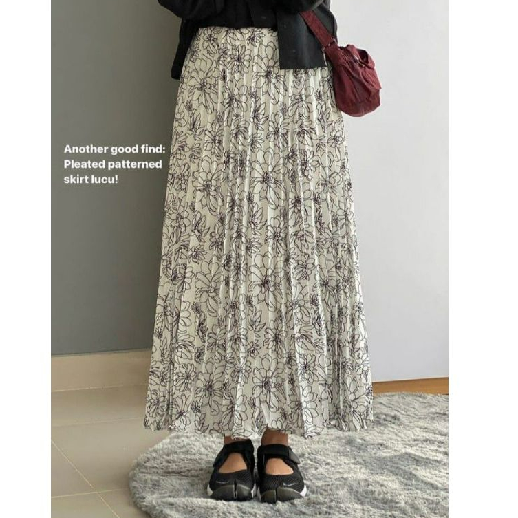 Rok Motif Bunga Rok Bunga Rok Plisket Motif Bunga