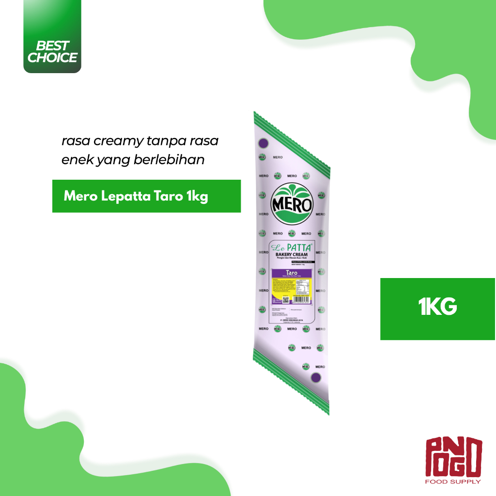 

MERO LEPATTA BAKERY CREAM TARO 1KG SELAI TARO