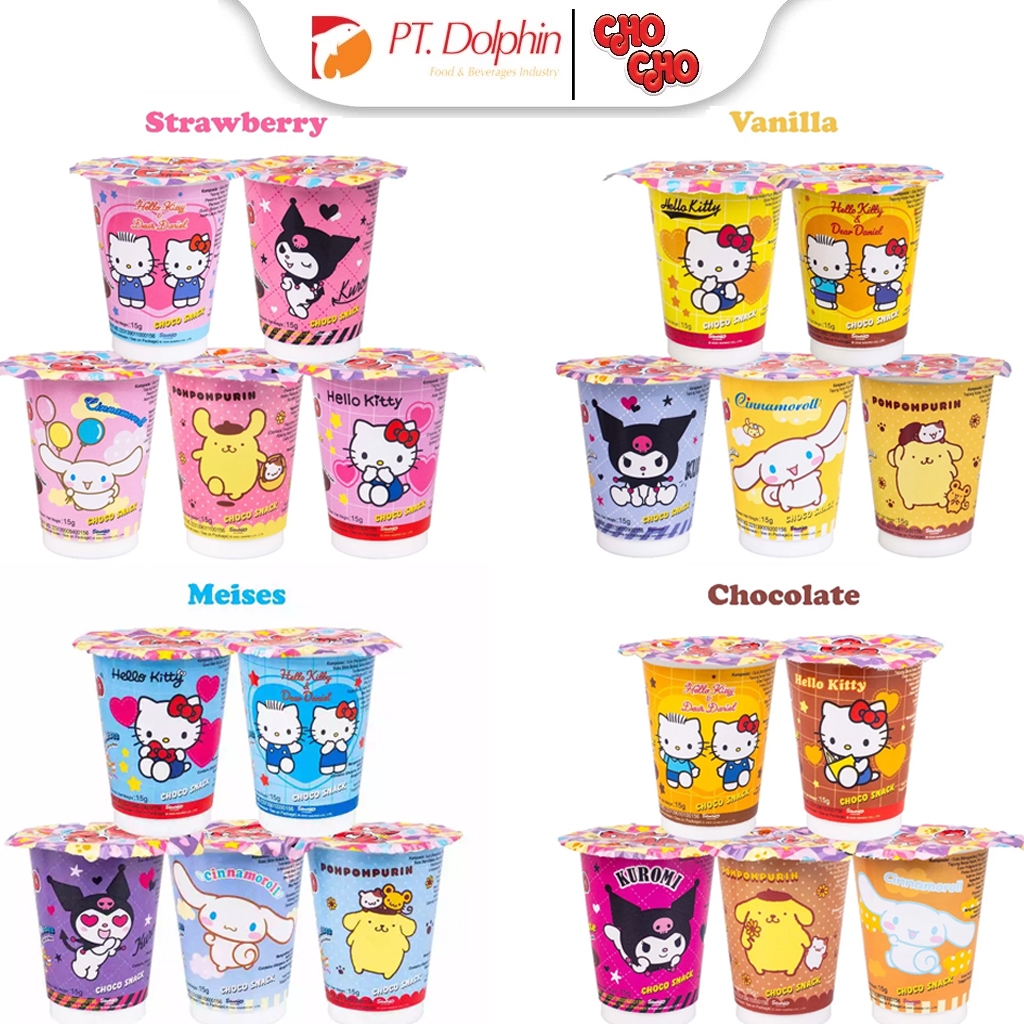 

DOLPHIN Cho Cho Snack Chocolate SANRIO 150gr ( Isi 10pcs)