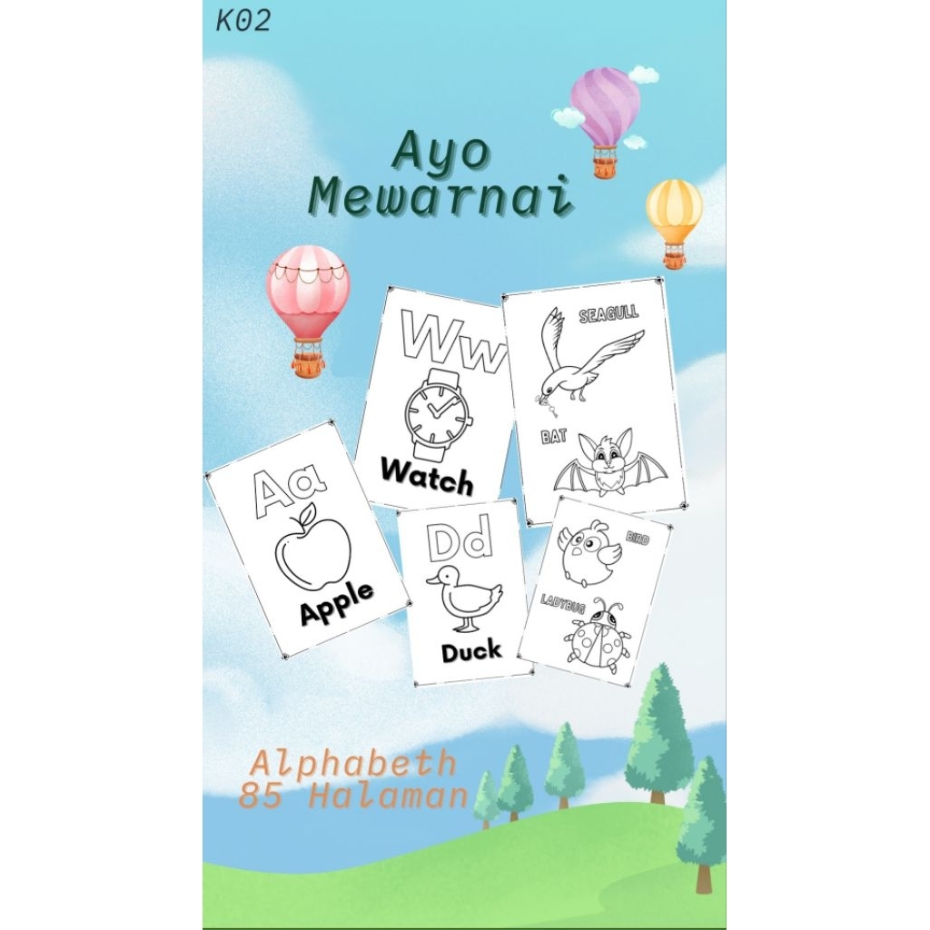 Worksheet - Lembar kerja mewarnai untuk anak Tk - Paud