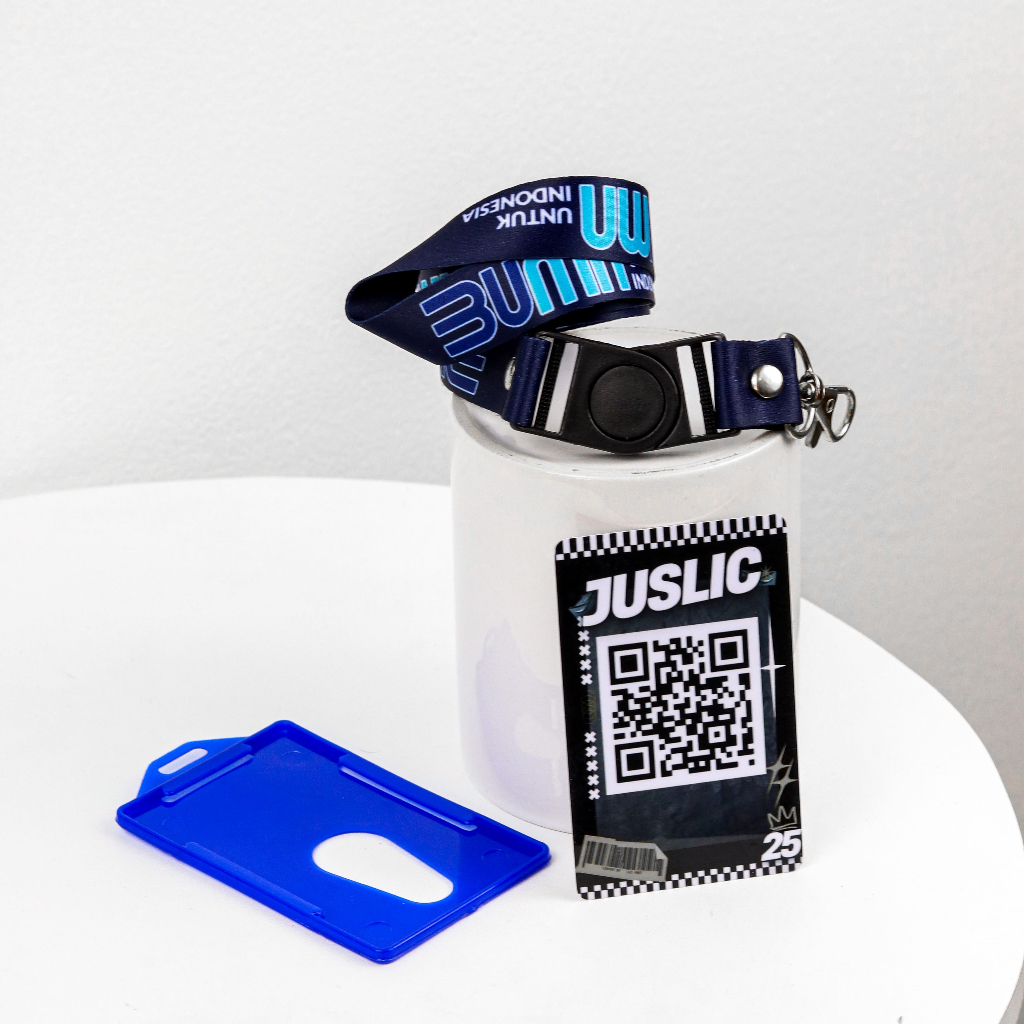 

SATU SET PAKET NAME TAG CETAK TALI LANYARD PRINT SUBLIM PREMIUM + ID CARD PLUS HOLDER STD