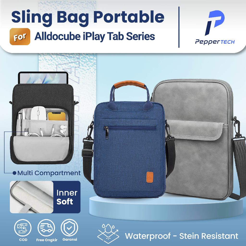 PEPPERTECH - Tablet Sleeve for Alldocube iPlay 20 20S 30 50 Pro 40 40H Wifi Case Pouch Hanging Bag f