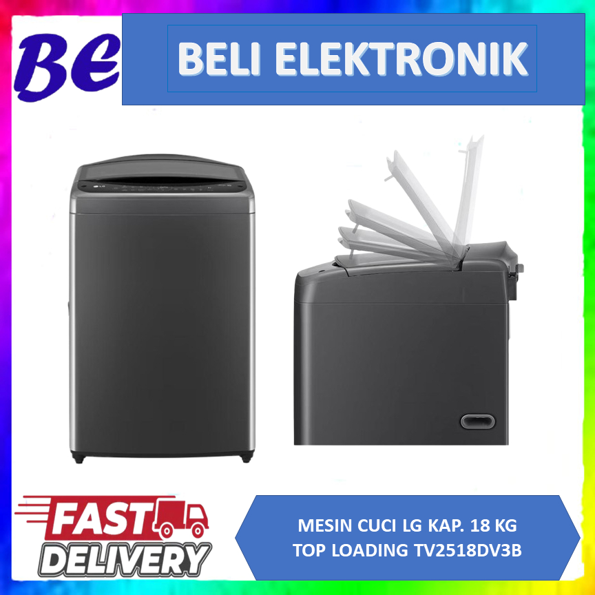 MESIN CUCI LG TV2518DV3B Mesin Cuci 1 Tabung Top Loading 18kg Inverter