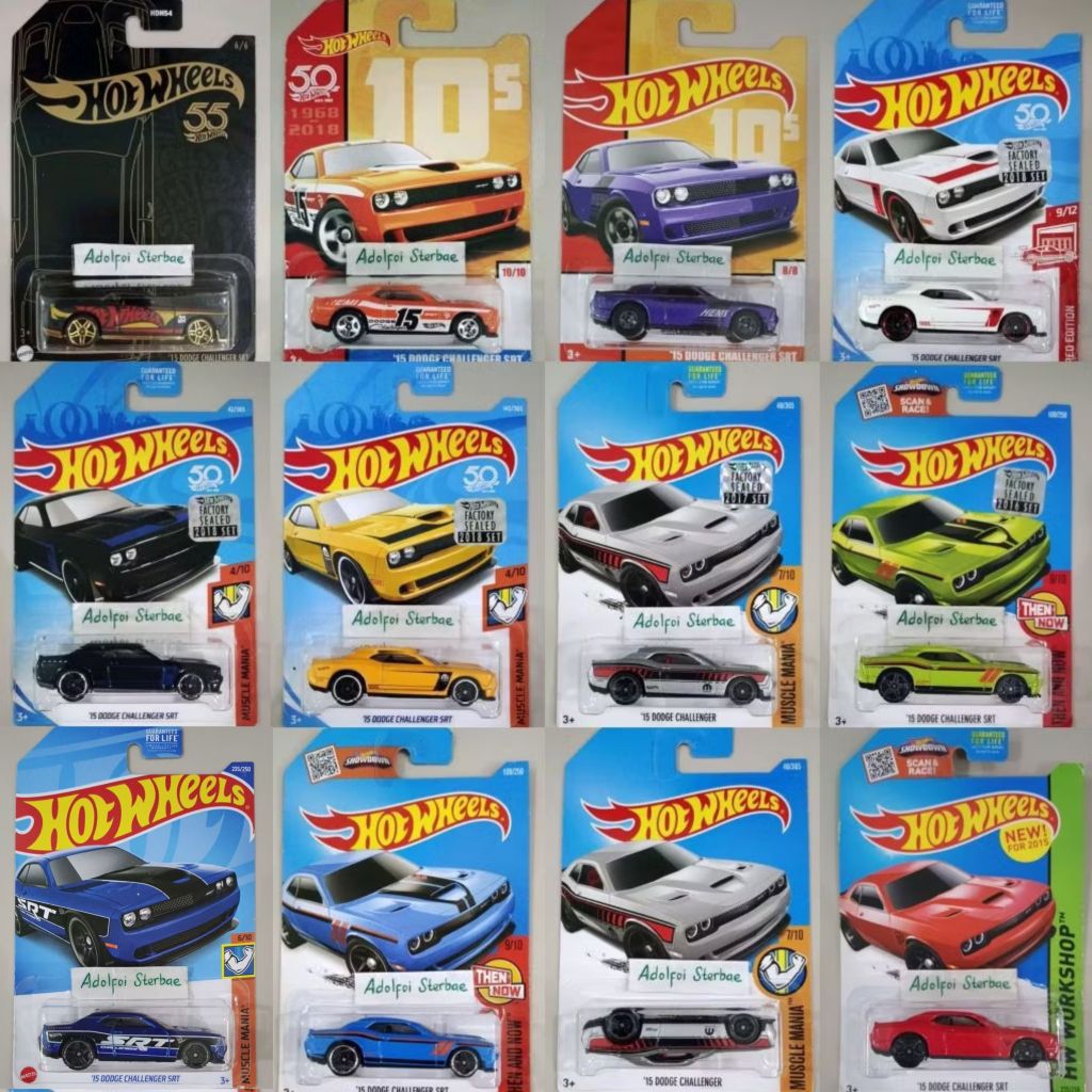 hotwheels hot wheels '15 dodge challenger srt factory sealed muscle mania then and now hw workshop m