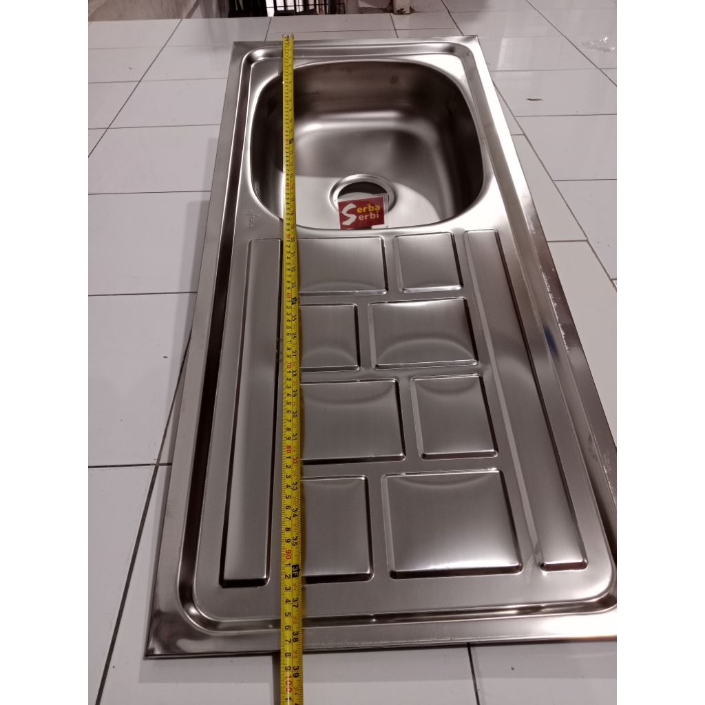 *96X43 BCP 1LBG SAYAP*Bak cuci piring 1lubang stainless+avur