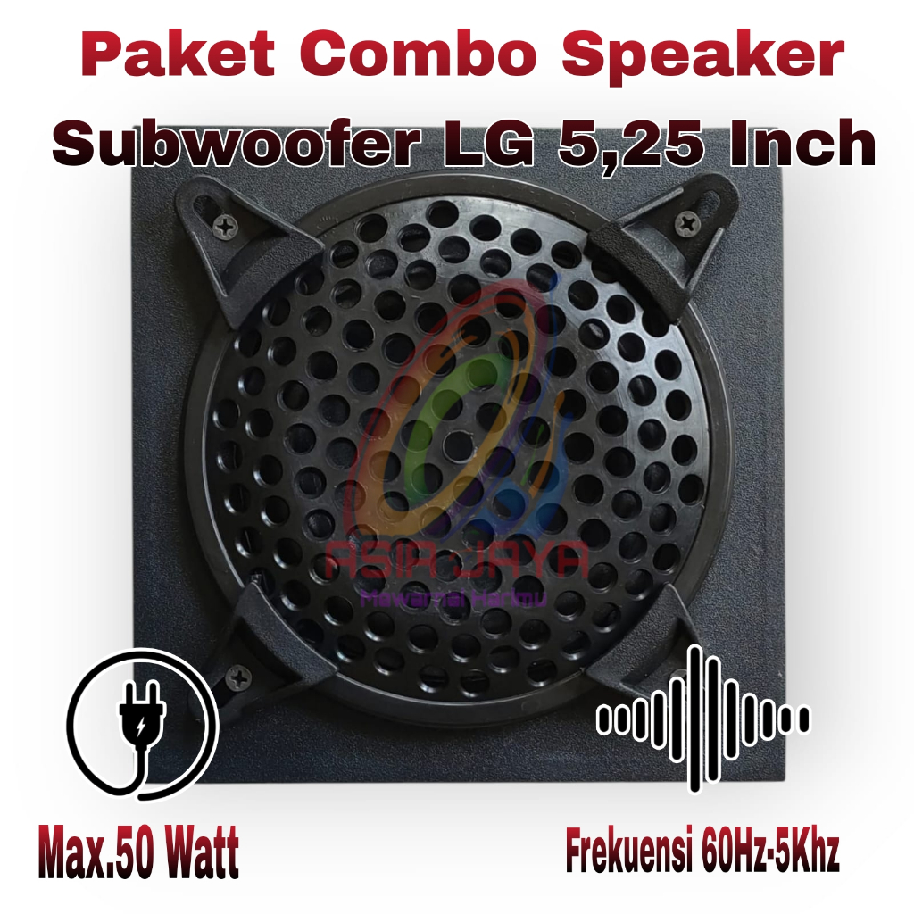 Paket Combo Speaker Subwoofer LG 5,25 Inch Plus Box 5 Inch Single Dan Tutup Speaker