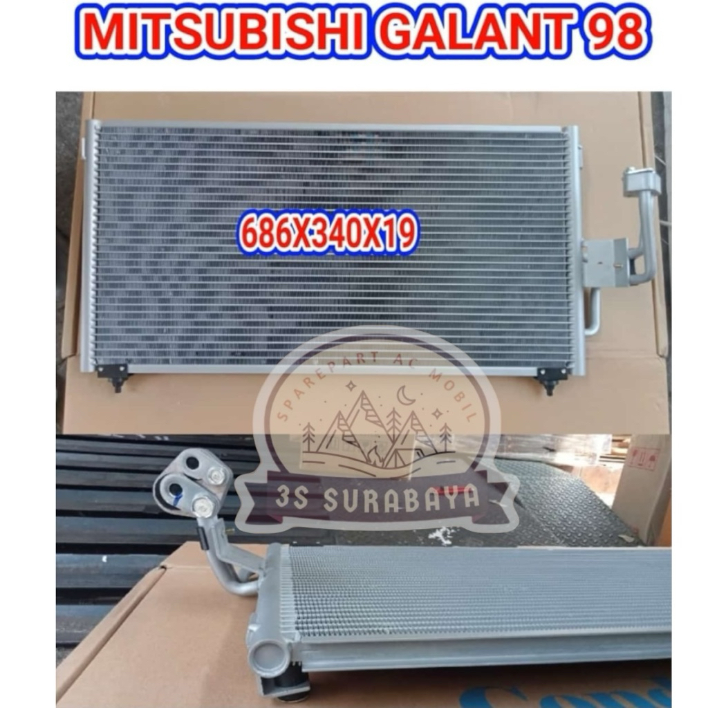Kondensor Galant Mitsubishi Ac mobil Condensor (Baru/New)