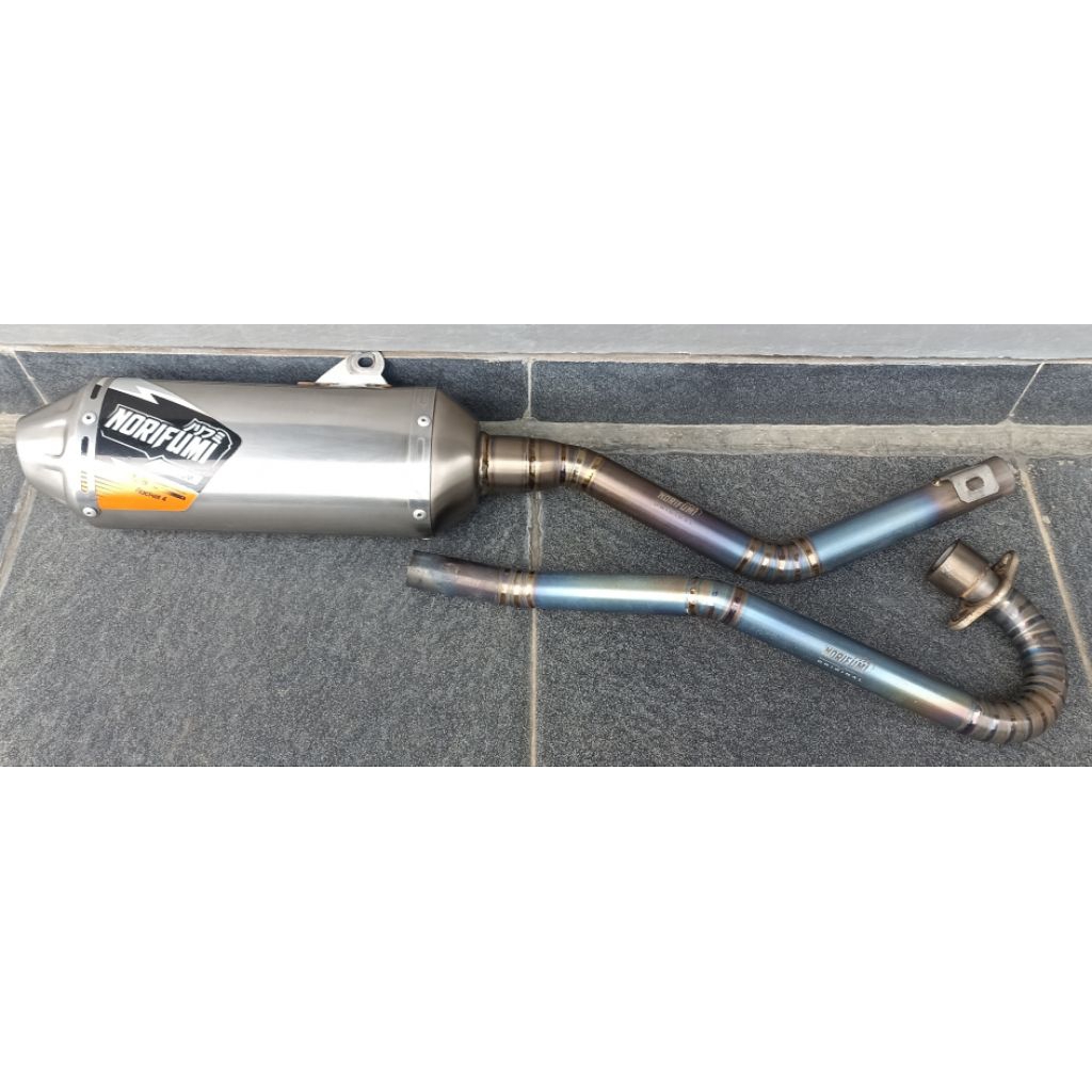 Knalpot Norifumi Rocket 4 Titanium CRF 150L Second Original Kondisi Istimewa
