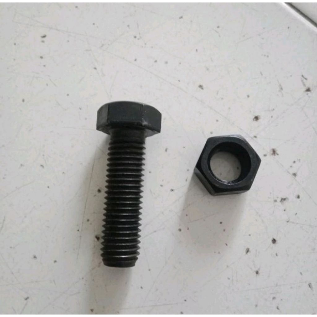 Baut+mur baja m10x90 fulldrat, kunci 17