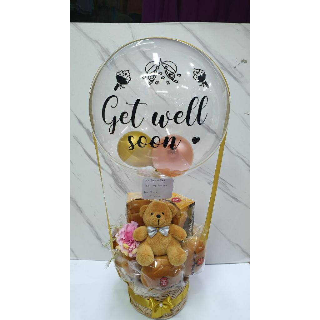 bucket balon valentine/hadiah ulang tahun custom/graduation wisuda/souvenir balon bucket snack