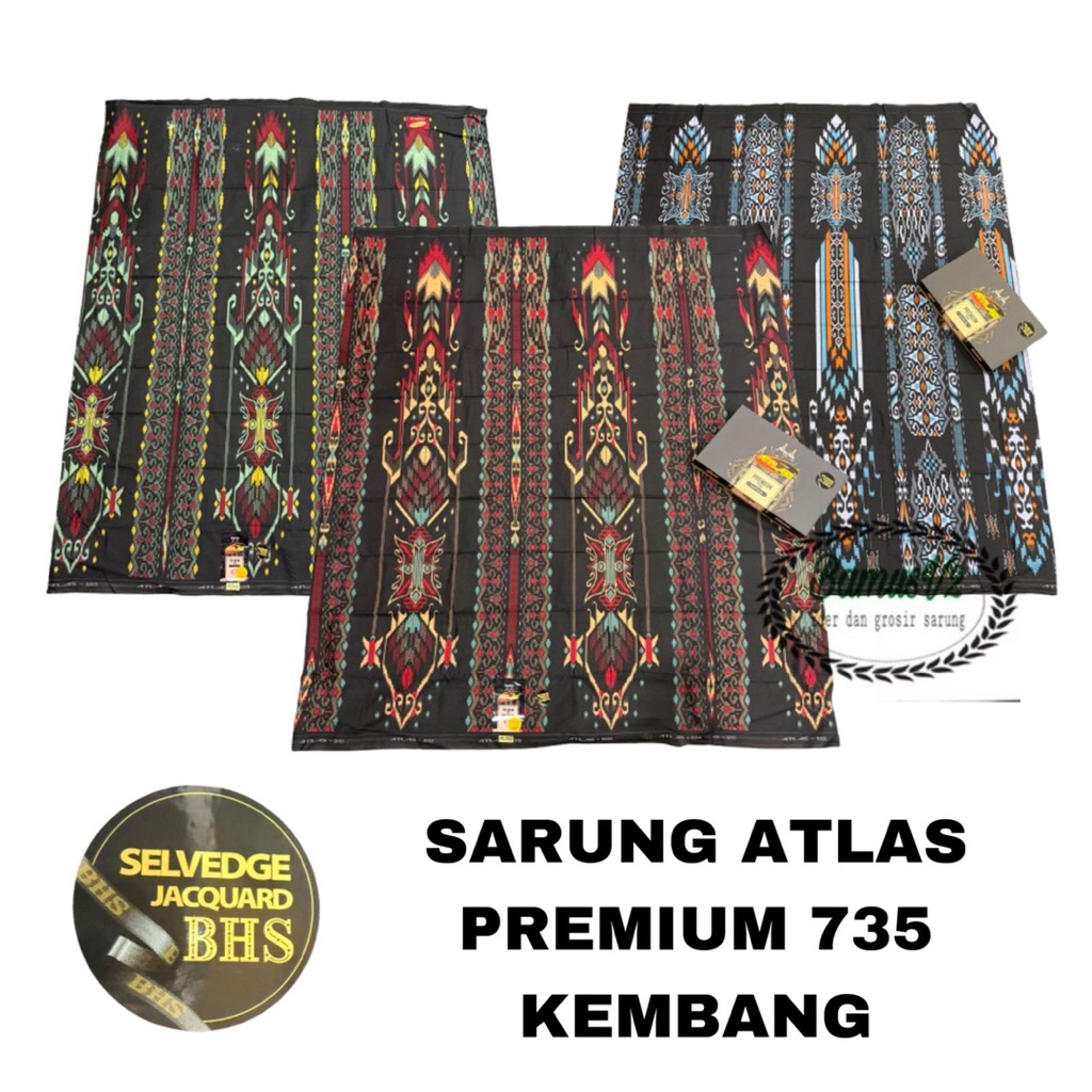 Sarung Atlas Premium 735 BLACK SERIES Selvedge by BHS