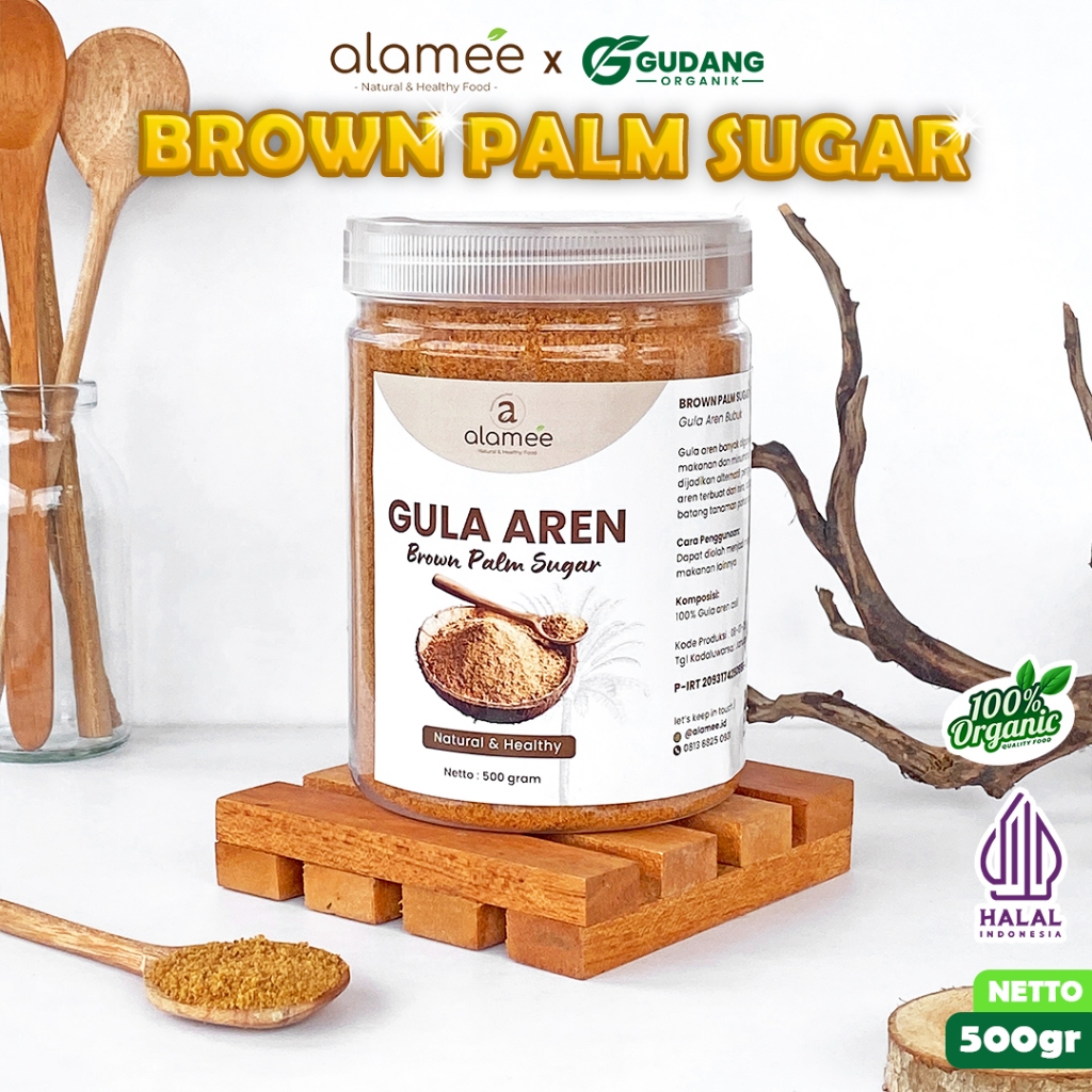 

ALAMEE Gula Aren Bubuk Organik 500gr Palm Sugar Pure Organic High Quality 500G