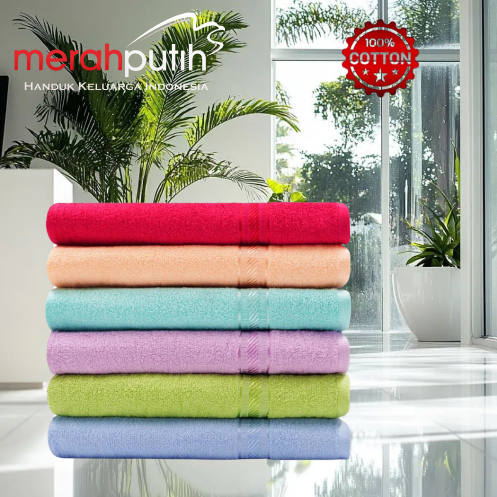Handuk Merah Putih Jumbo Tanggung by Terry Palmer ukuran 60x120 / Handuk Merah Putih 60x120