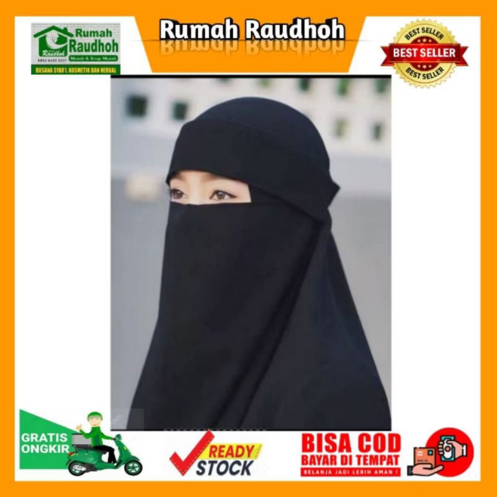 CADAR BANDANA PONI - NIQAB BANDANA PONI
