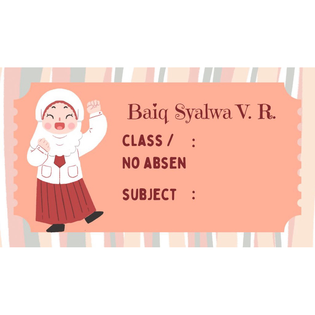 

Sticker Buku Nama Custom Kelas (Variasi B)