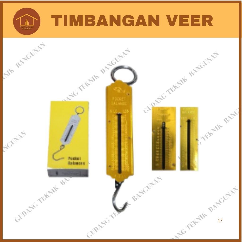 Timbangan Gantung VEER Manual 25kg/Timbangan Laundry Ikan Gantung Per Kuningan 25 KG Termurah