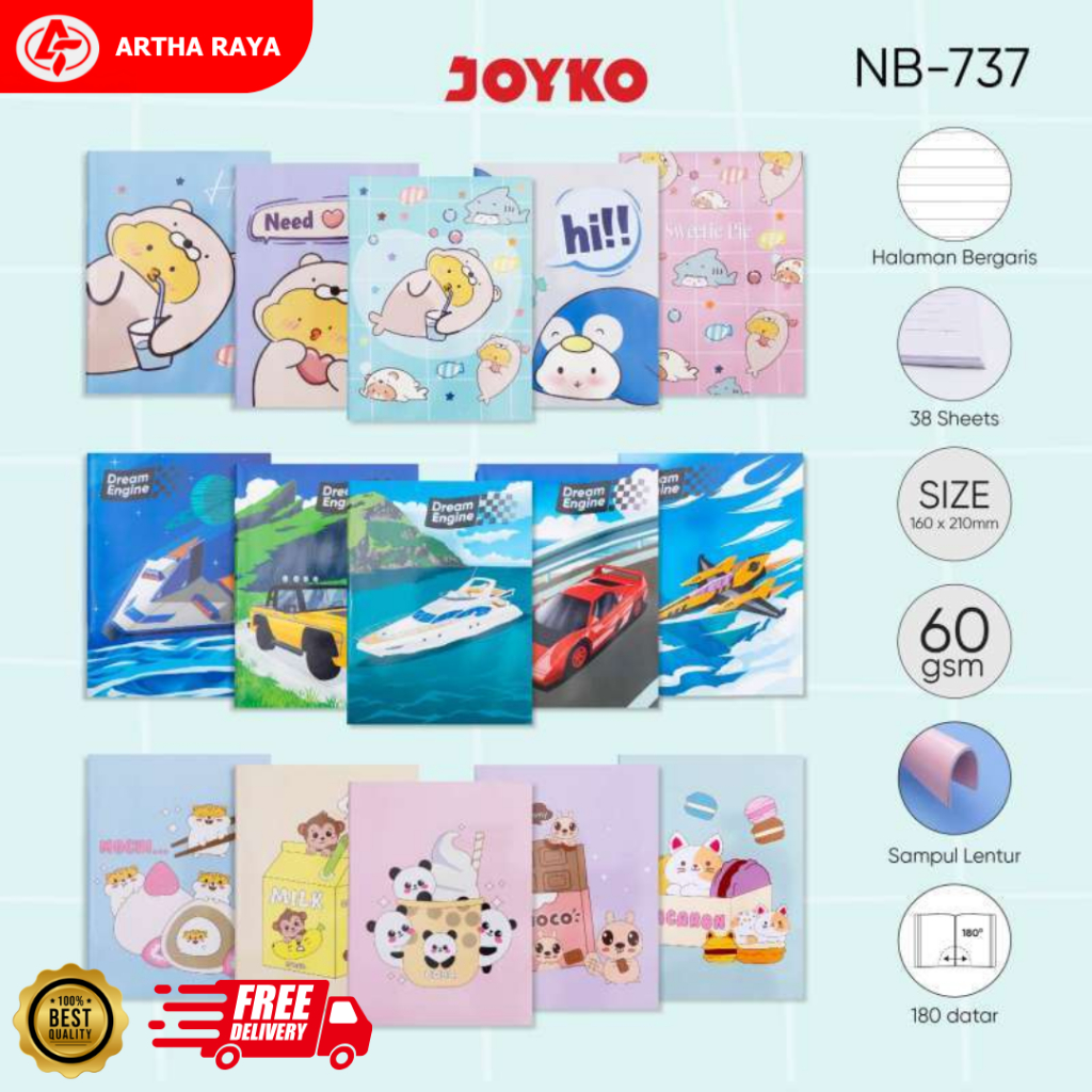 

BUKU TULIS JOYKO 38 LEMBAR 1 PACK