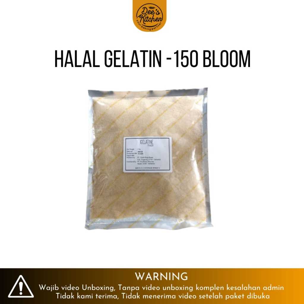 

[Repack 100gr] Halal - Gelatin Bubuk 150 Bloom