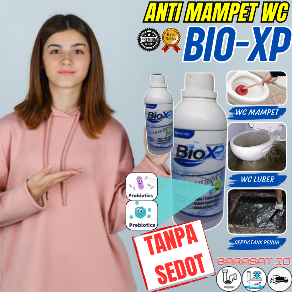 BIOXP Obat Pelancar WC Mampet - Ampuh Untuk Kloset Jongkok & Duduk