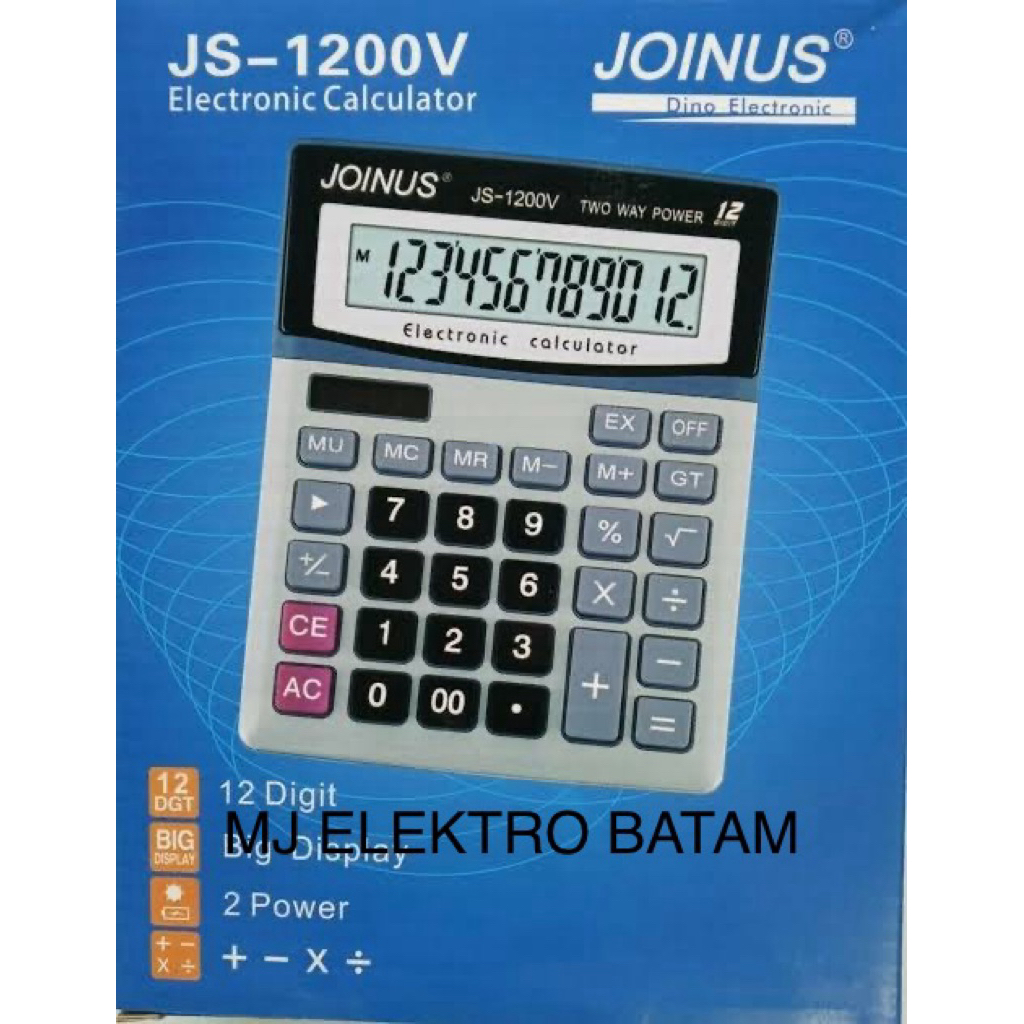 

KOTA BATAM - KALKULATOR BESAR 12 DIGIT Pasar Kios Restoran JOINUS JS 703 CALCULATOR DESKTOP DAGANG CHECK CORRECT AUTO REPLAY