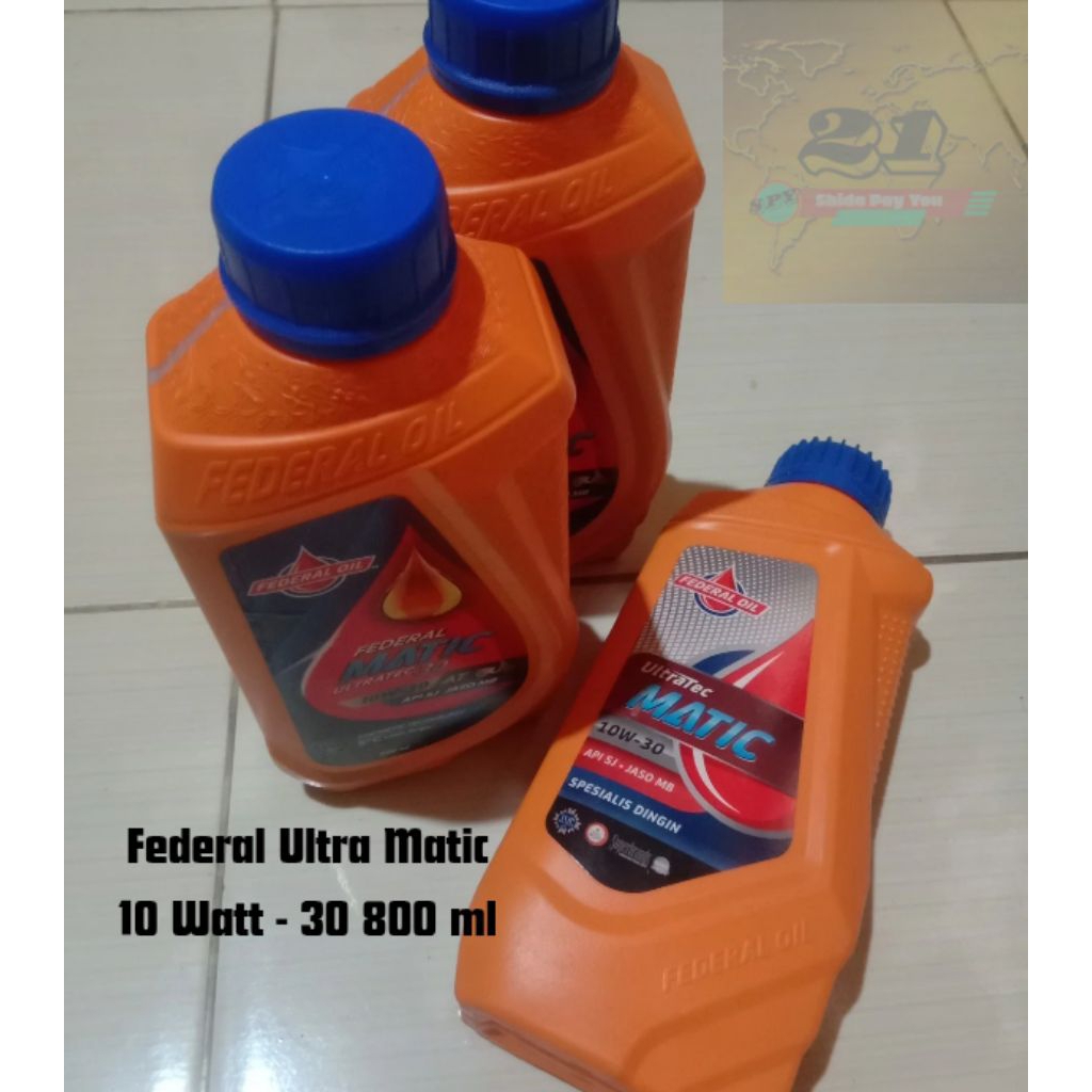 Oli Mesin Federal Ultratec Matic 10watt-30 800ml/Oli Mesin Motor Federal Ultratec Matic