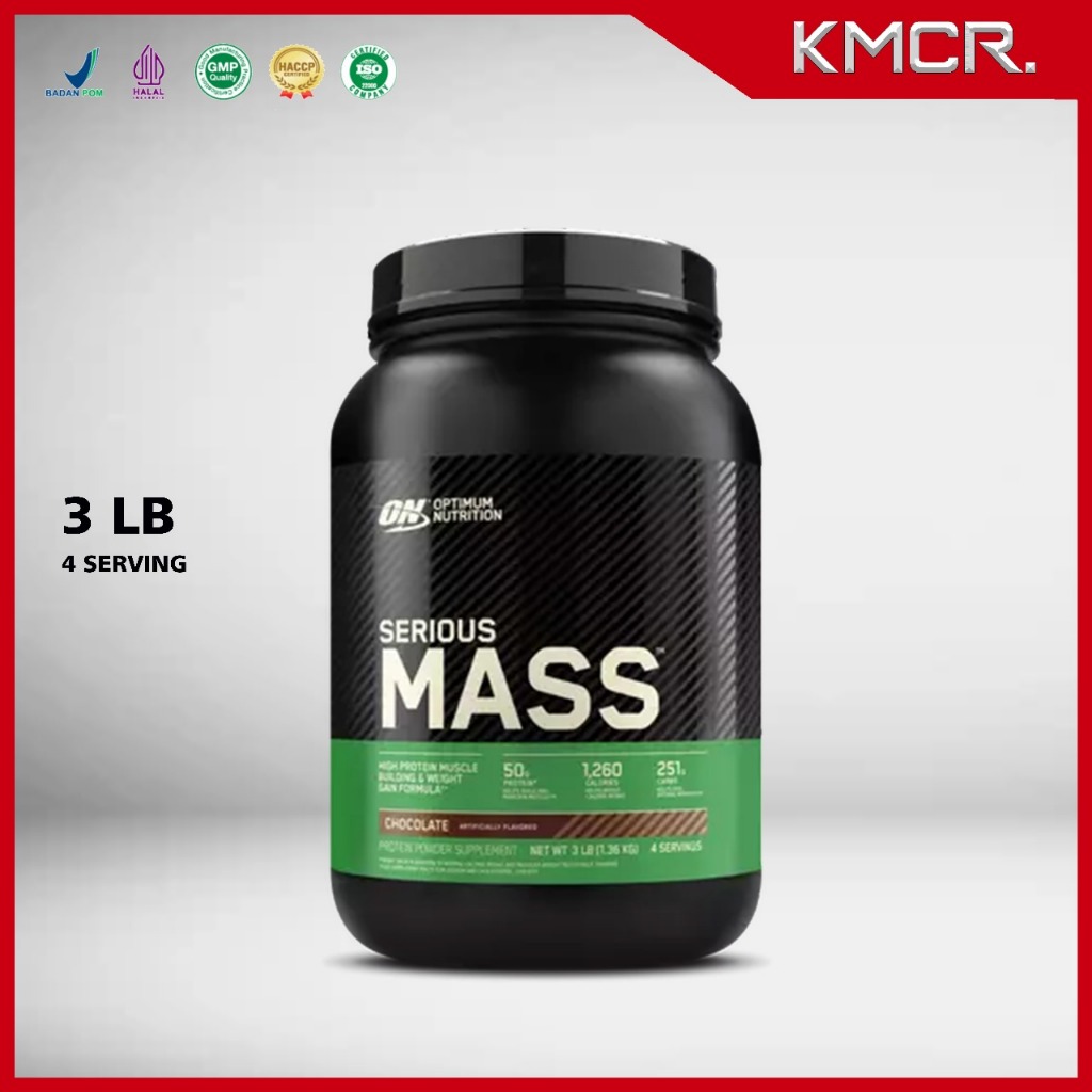 ON SERIOUS MASS 3 LB OPTIMUM NUTRITION WEIGHT BULKING GAINER - KMCR