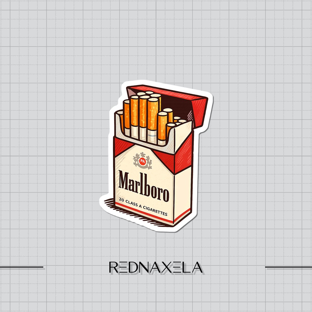 

Stiker Vinyl Pack of Marlboro Stiker Koper Outdoor Waterproof Sticker
