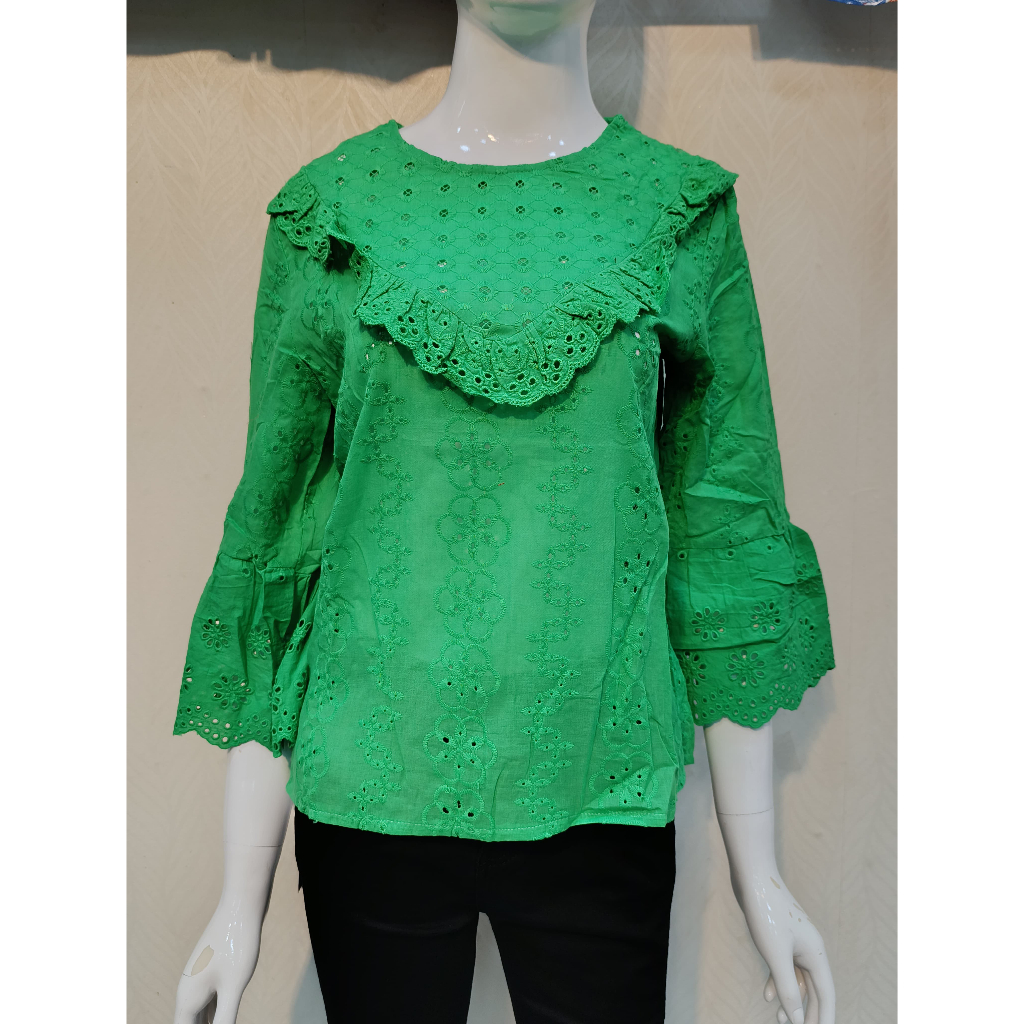 atasan katun bolong wanita/blouse wanita katun/katun premium