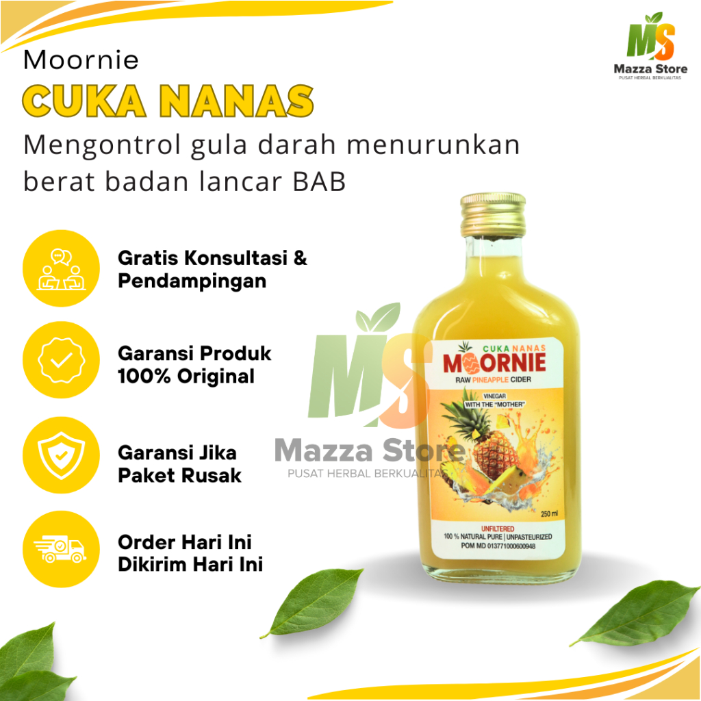 

Moornie Cuka Nanas Original 1 botol 250 ml Turunkan Kadar Gula Darah