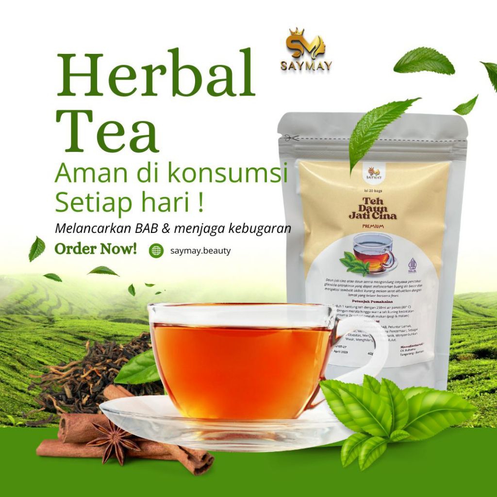 

(3 pcs) TEH HERBAL DAUN JATI CINA