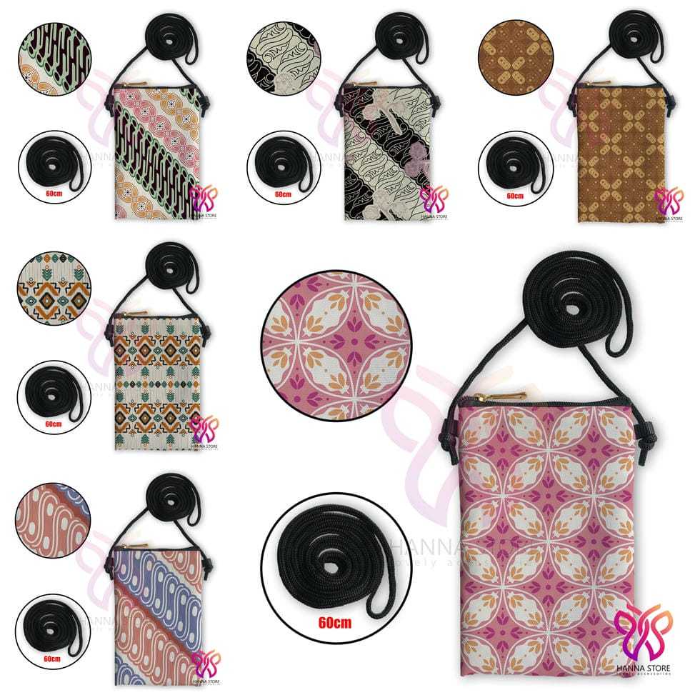 Tas Sling Bag Souvenir Motif Batik Solo Jawa