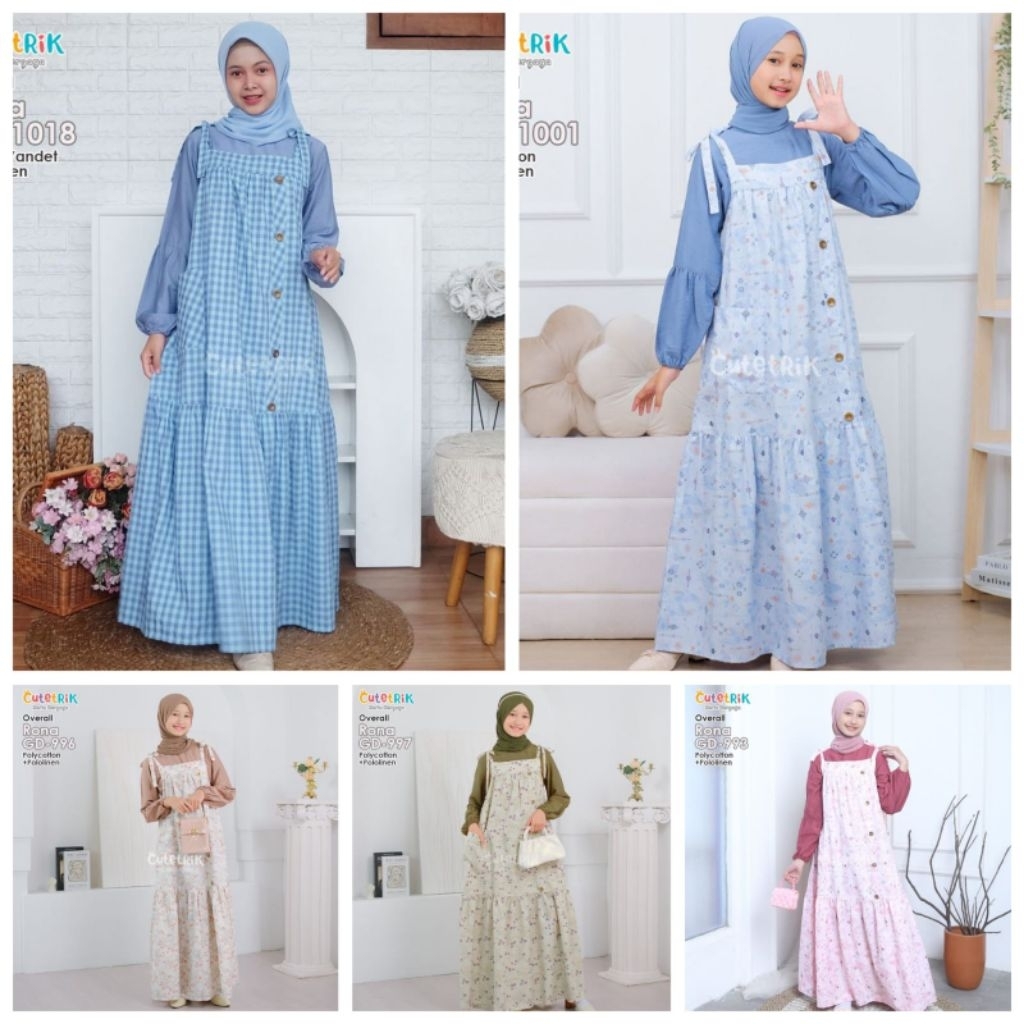 CUTETRIK Overall Anak Perempuan Overall Rona