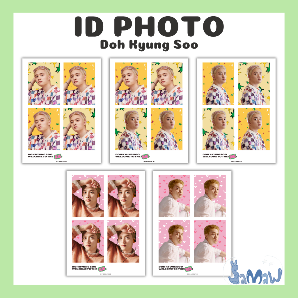 ID Photo D.O Blonde | Deco Photo Doh Kyungsoo | ID Photo Custom | ID Photo 4 Cut | Freebies | Dekora