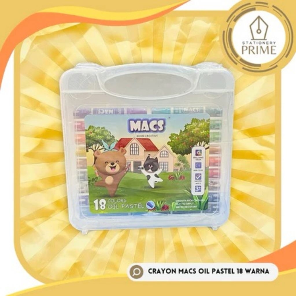 

Crayon MACS Oil Pastel 18 Warna