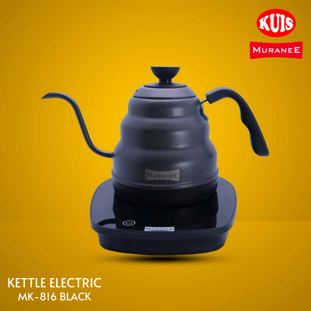 MURANE Electric Kettle MK-816 Hitam Penyesuaian Suhu Fleksibel Desain Sederhana Kettle Listrik Hitam