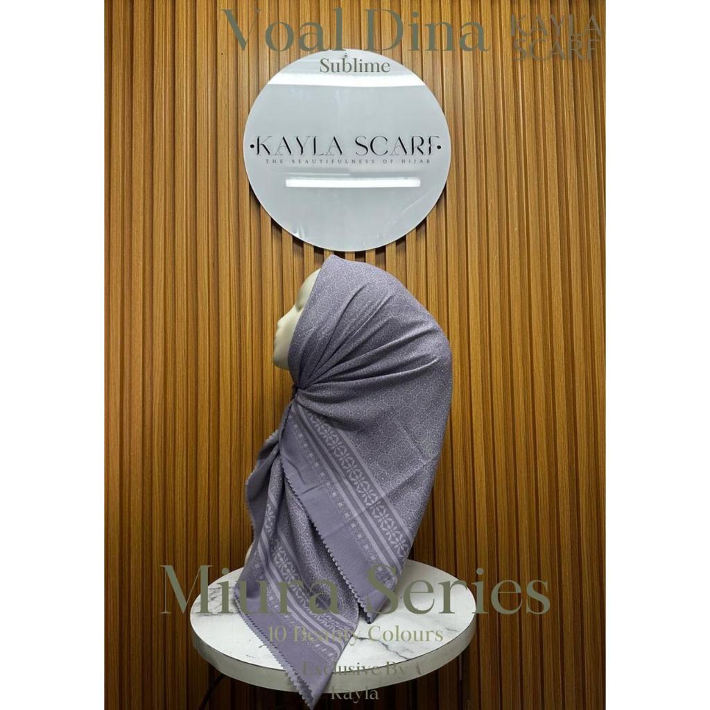 Voal Dina Sublime - Hijab Motif Cantik Terbaru / Hijab Motif Digital Print Voal Dina Miura Series