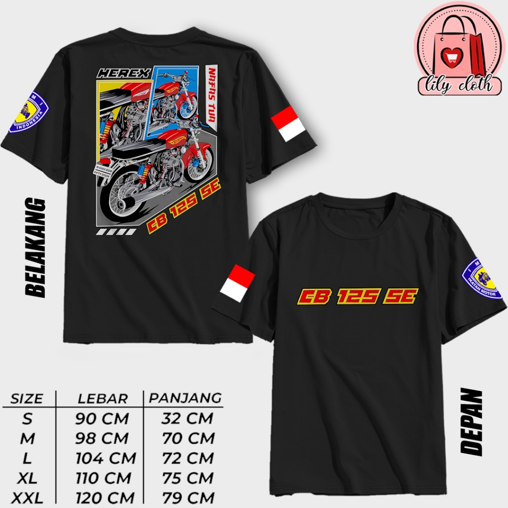 KAOS CB 125 SE BAJU HONDA CB125 SE RACING KEREN TERBARU KAOS DISTRO PREMIUM TSHIRT BISA COD