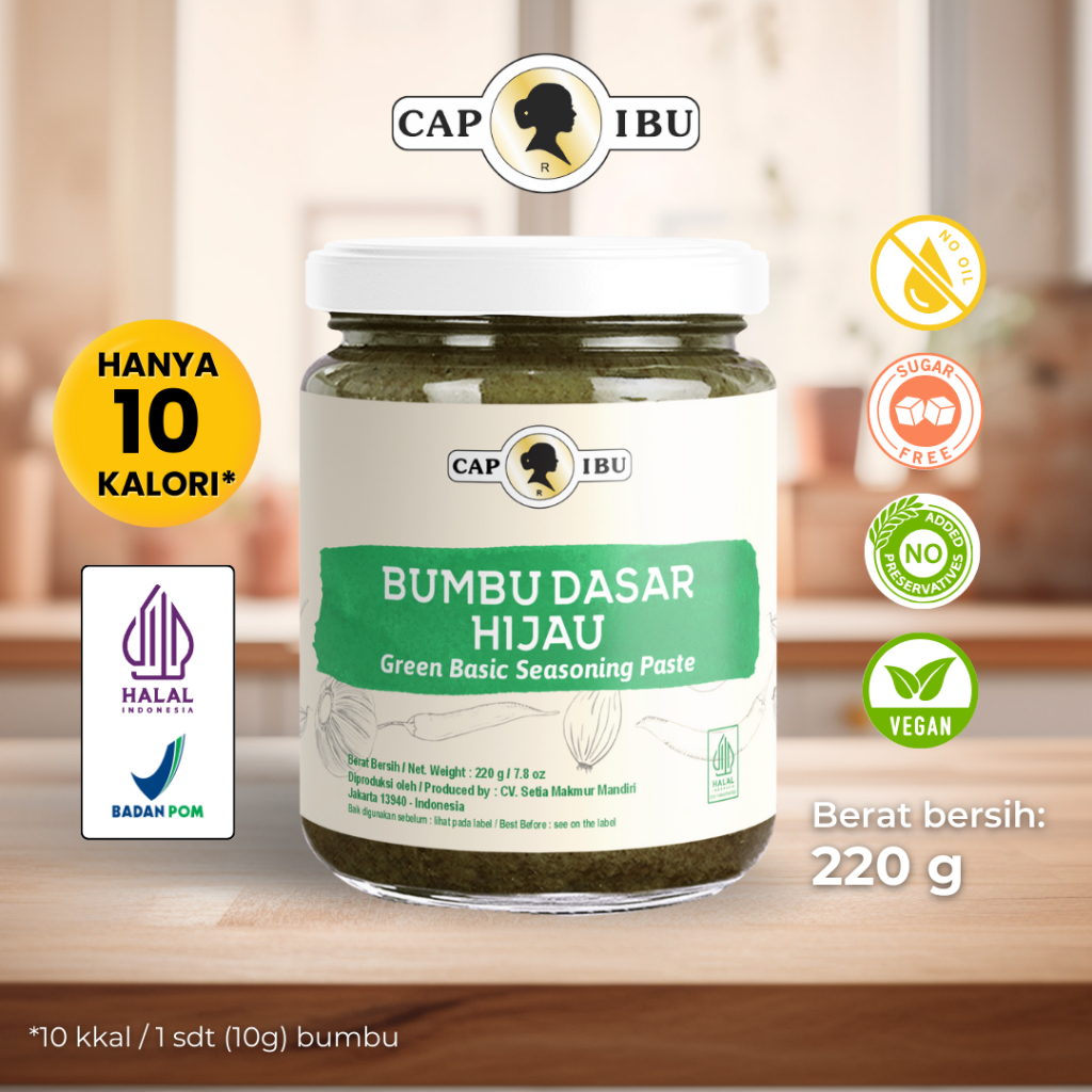 

CAP IBU Bumbu Dasar Hijau 220gr