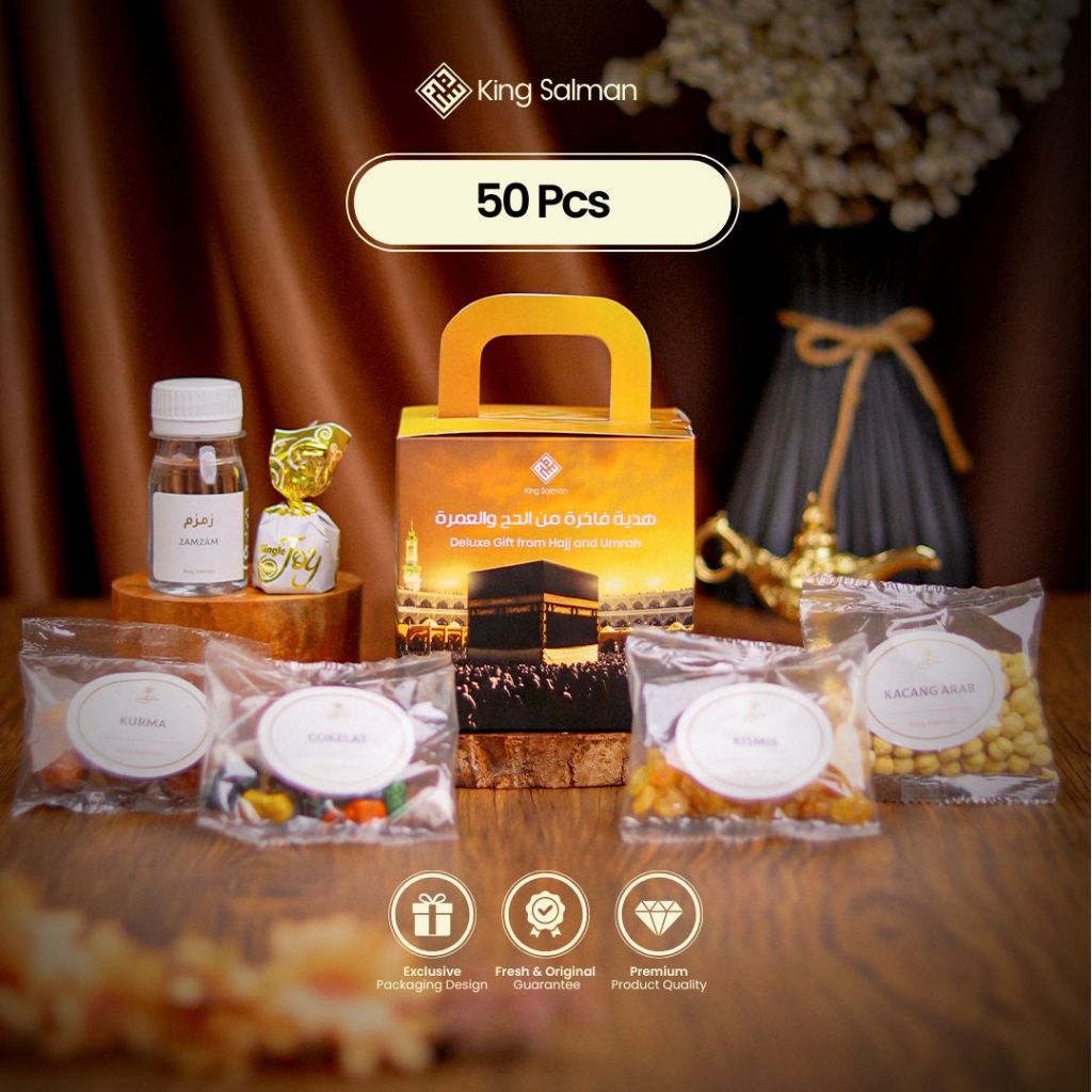 

King Salman - Oleh-Oleh Haji & Umroh SHAFA Gold 50 Pcs - Gable Box