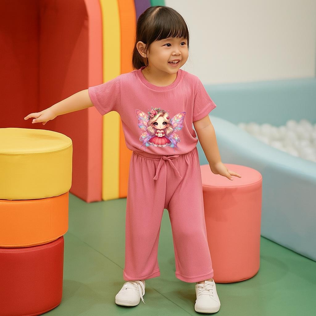 Zaskiya - Setelan anak Jenna Motit MARIPOSA DTF Terlaris/Fashion Oneset Anak Celana panjang Terbaru