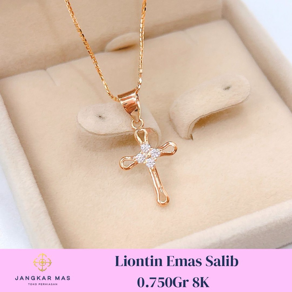 LIONTIN EMAS SALIB 8K 0.750GR