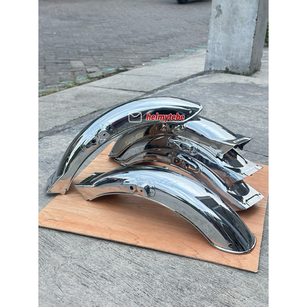 Spakbor gl100 pres nganjuk crome / spakbor  slebor belakang gl100 gl125 trestar