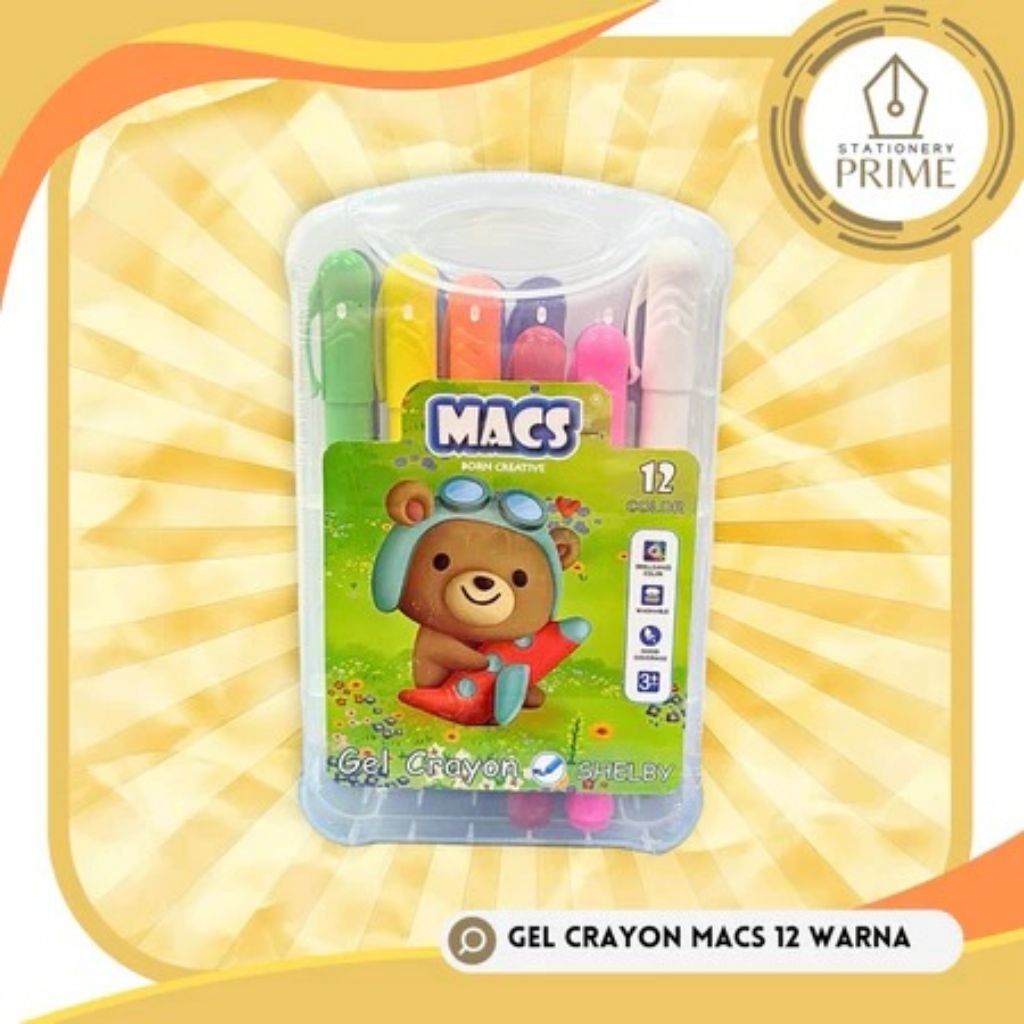 

Gel Crayon MACS 12 Warna